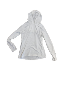 lot 6450 image: White Hooded Long-Sleeve Tunic size small