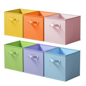 lot 7487 image: Cupic Cupid 6-Pack 13x13 Storage Cubes, Cube Organizer Bins, Pastel Colors