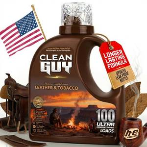 lot 7515 image: Clean Guy Laundry Detergent, Leather & Tobacco, Odor Eliminator 100 Loads