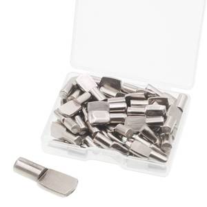 lot 8135 image: Shelf Pegs, 50 Pcs Shelf Pins, 5mm Shelf Support Pegs, Nickel Plated Cabinet Shelf Pegs Holders, Shelf Bracket Pegs for Kitchen Bookcase Shelf Shelves Cabinet Furniture Closet Shelf Pins Support