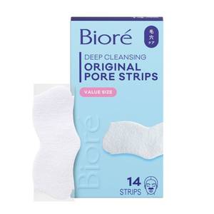 lot 8139 image: Bior� Original Blackhead Remover Strips, Deep Cleansing Nose Strips With Instant Pore Unclogging, Features C-Bond Technology, Oil-Free, Non-Comedogenic Use, 14 Count