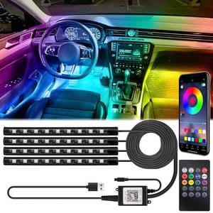 lot 8144 image: BFXM Car Interior Lights, LED Lights Strip with USB Adapter Car Accessories