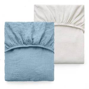 lot 8220 image: Momcozy Crib Sheets 52x28, 2 Pack Muslin Crib Sheets for Baby Nursery