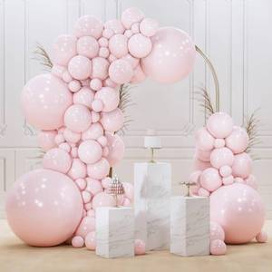 lot 8233 image: PartyWoo Pale Pink Balloons 100pcs Light Pastel Baby Pink Different Sizes