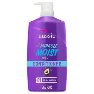 lot 8253 image: Aussie Miracle Moist with Avocado & Jojoba Oil, Paraben Free Conditioner, 26.2 fl oz