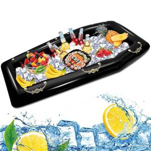 lot 8260 image: 52Inch Inflatable Coffin Cooler Coffin Pool Float Inflatable Ice Chest Buffet Cooler Drink Beverage for Halloween Party Spooky Decor Cooler Pool Party Picnic Barbecue (Coffin Cooler)