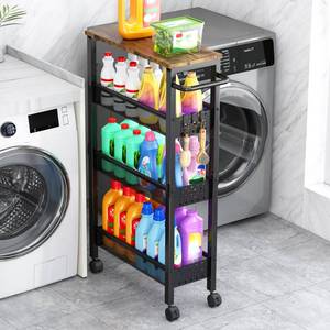 lot 11037 image: Vivihomety 4-Tier Slim Rolling Utility Cart