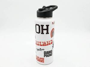 lot 11084 image: Cleveland Browns Water Bottle w Spout Lid 26oz