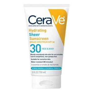 lot 12280 image: CeraVe Hydrating Sheer Sunscreen SPF 30, 5oz