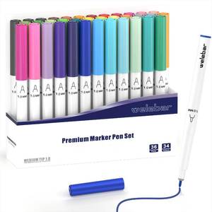 lot 12281 image: Welebar 36-Pack Marker Pen Set for Cricut