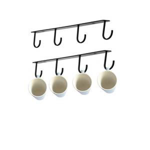 lot 12291 image: Under Cabinet Mug Hooks 2-Pack with 8 Hooks