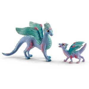lot 12344 image: Schleich Flower Dragon and Baby Figure Model 70592