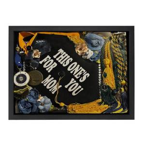 lot 13548 image: GraduationMall 12x16 Graduation Cap Shadow Box Frame Wood Display Case with Stick Pins & Hanging Hardware