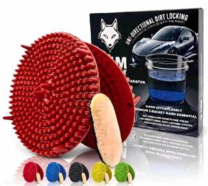 lot 14057 image: X5MPLXPMX 10.4 Car Wash Bucket Insert Fits 3.5-5 Gallon (2-Pack, Red)