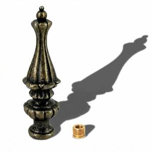 lot 14068 image: Finials for Lamps Decorative Finials for Lamp Shades, Antique Brass Vintage Style, Solid Metal Decorative Bronzed Cap Knob, Universal 14-27 & 18 IP Thread Compatible with Standard Harp, Bronze