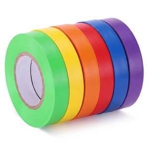 lot 14078 image: Glenmal 6 Colors 60 Yards x 0.5 Inch Gym Floor Vinyl Tape Colored Floor Marking Tape Outdoor Court Playing Field Marking Equipment for Social Distancing Gyms, Athletics, Classroom Supplies(18 Roll)