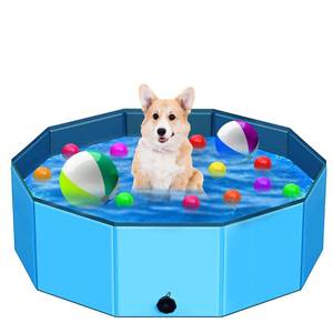 lot 19753 image: STUDESK Foldable Dog Pool,39 Collapsible Dog Kids Swimming Pool for Backyard, Portable Kiddie Pool Hard Plastic,Multifunction Ball Pit Pets Bathing Tub for Kids Baby Toddler Dog