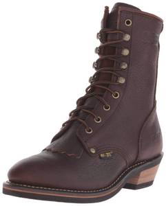 lot 19755 image: Ad Tec 8 Mid Calf Work Boots For Women Durable Full Grain Tumbled Leather & Oil Resistant Outsole Tall Packer Boots Size 9�