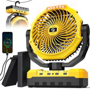 lot 19769 image: 36000mAh Camping Fan,120H Rechargeable Fan Portable with Detachable Battery