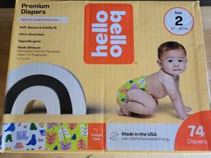lot 19785 image: Hello Bello Premium Diapers Size 2 10-16 lbs 74 Count