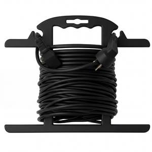 lot 20196 image: Ripeng 1 Pcs Heavy Duty Extension Cord and Hose Reel with Carrying Handle, Durable ABS H-shape Design Fits 100ft Cord Cable or Water Hose, 50ft Soaker Tube Management (Black)