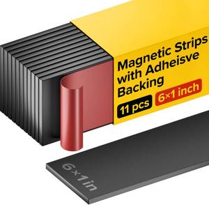 lot 20225 image: X-bet MAGNET Super Sticky Adhesive Magnetic Strips, 6x1 (15x2.5cm), 11 pcs