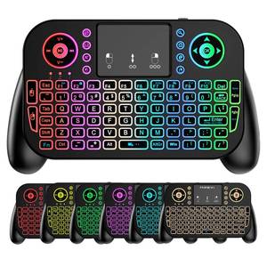 lot 20231 image: MRSVI Mini Keyboard with Touchpad-2.4GHz & Bluetooth Dual-Mode,7-Color Backlight, Multimedia Hotkeys, Rechargeable, for Android TV Box, Smart TV, Projector, PS3, PC, Tablet, WindowsiOSAndroid