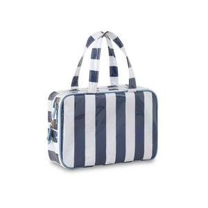 lot 20233 image: THOVSMOON Toiletry Bag for Women, White and Navy Stripe