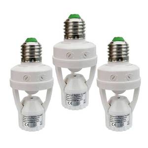 lot 20247 image: Taigeguang Motion Sensor Light Socket,E26 E27 PIR Motion Screw Bulb Adapter Indoor Use Only, Auto On Off Night Light Control for Garage Basement Porch Storage Room (3 Pack)