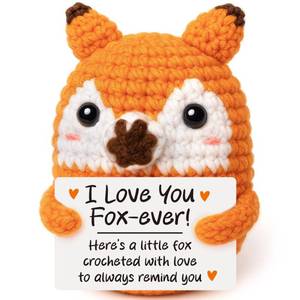 lot 20277 image: Funny Anniversary Love Gifts for Boyfriend Husband Birthday Easter Basket Stuffers Gifts for Him Her Crochet Fox Romantic Sweet Day I Love You Gift for Girlfriend Wife Engagement Couple Gift
