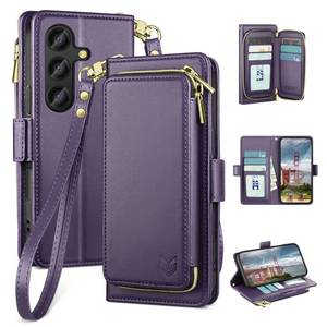 lot 20287 image: DJBEAR Samsung Galaxy S24 Wallet Case Dark Purple