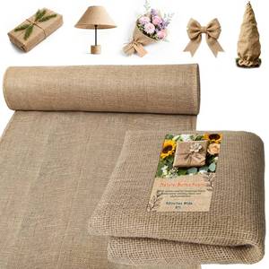 lot 20304 image: Czoynife Burlap Fabrics Roll Natural Jute Burlap Garden Tree Wrap Outdoor Weed Barrier DIY Fall Halloween Craft Winter Frost Plant Landscape Blankets Cloth for Plant Gardening Shrubs (40in6ft)