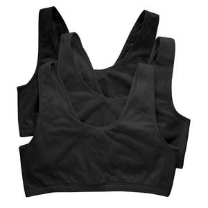 lot 20326 image: Hanes womens Cotton Pullover Bralette, 3-pack Bra, Black - 3-pack, X-Large US