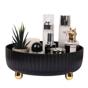 lot 20327 image: 360 Rotating Makeup Perfume Organizer Skincare Tray, Large Black