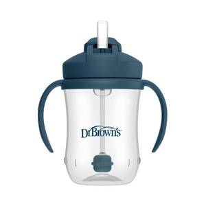lot 20330 image: Dr. Browns Milestones Babys First Straw Cup, Blue, 1-Pack