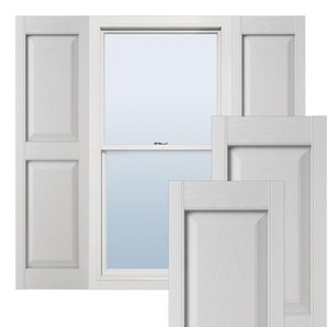 lot 13529 image: Bena Millwork Lifetime Vinyl Shutters LP2S12X0550WH 12W x 55H White Pair