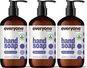 lot 1496 image: Everyone Liquid Hand Soap, Lavender Coconut, 12.75 oz 3-Pack