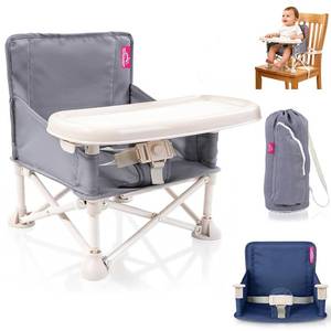 lot 1505 image: A 3-in-1 Portable Booster Seat, Foldable Baby Chair with 2-Pack Seat Covers