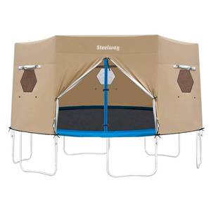 lot 1557 image: Steelway 16FT Trampoline Tent Cover for Straight Pole Round Trampoline with 6 W-Shape Legs