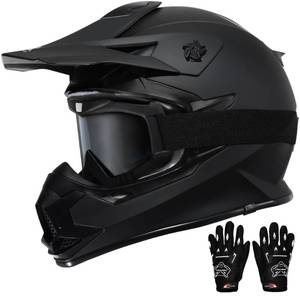 lot 1558 image: TRIANGLE Adult Dirt Bike Helmet Full Face Motocross Helmets DOT Certified