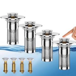 lot 2316 image: Bathroom Sink Drain Strainer,Universal Pop-Up Sink Stopper Hair Catcher