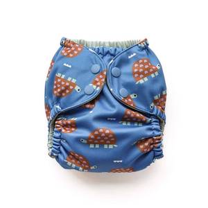 lot 2341 image: Esembly Cloth Diaper Cover, Turtles, Size 1 (7-17lbs)