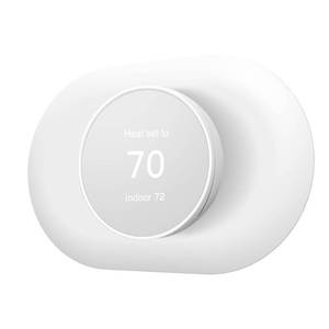 lot 2363 image: Compatible with Google Nest Thermostat 2020 Wall Plate Cover, Nest Thermostat Trim Kit, Nest Thermostat Wall Plate Cover, Nest Thermostat Accessory Easy Installation - Snow