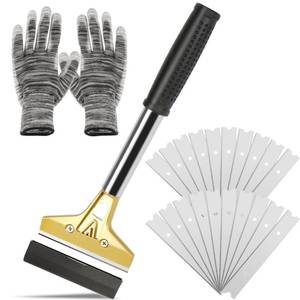 lot 2369 image: wanguan Razor Blade Scraper with 20 PCS Extra Blades and Gloves.
