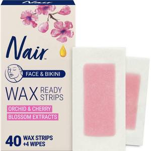 lot 2375 image: Nair Hair Remover Wax Ready Strips, Face and Bikini, 40 Count