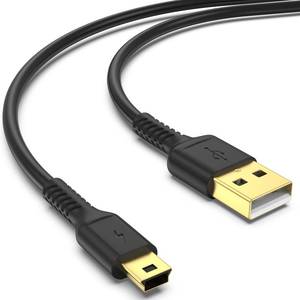 lot 2378 image: 3ft Mini USB Cable, Standard USB 2.0 to Mini B Male Charger Cord Durable USB Mini to USB Charging Cable Compatible with PS3 Controller, MP3 Player, Camera, Dash Cam, Garmin GPS, Hero 3(Black)