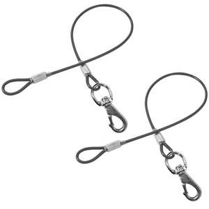 lot 2380 image: Mi Metty Chew Proof Dog Leash - 2Pack Metal Cable Lead,No Tangle Multiple Dog Leashes for Small and Medium Dogs- Heavy Duty Leash Extender for Collars & Harnesses(2 Pack Black, 20in50cm)