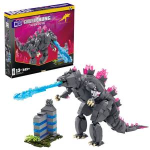 lot 2395 image: MEGA Godzilla x Kong The New Empire Building Set Action Figure Godzilla with 543 Pieces and Accessories, 8 Inches Tall, for Adult Collectors
