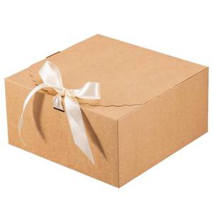 lot 2400 image: UnicoPak 6 Pack 8x8x4 Brown Gift Boxes with Lids for Presents Cardboard Kraft Gift Boxes Bulk for Gifts Birthday Wedding Party Bridesmaid Proposal Box Christmas