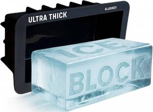 lot 4357 image: Alaskey� Giant Ice Block Mold 12 lbs (3-Pack)  Create Perfect Reusable Ice Bricks  Professional Silicone Mold for Crafting Extra Large Ice Cubes, Ideal for Ice Baths, Coolers, Bartender Accessories